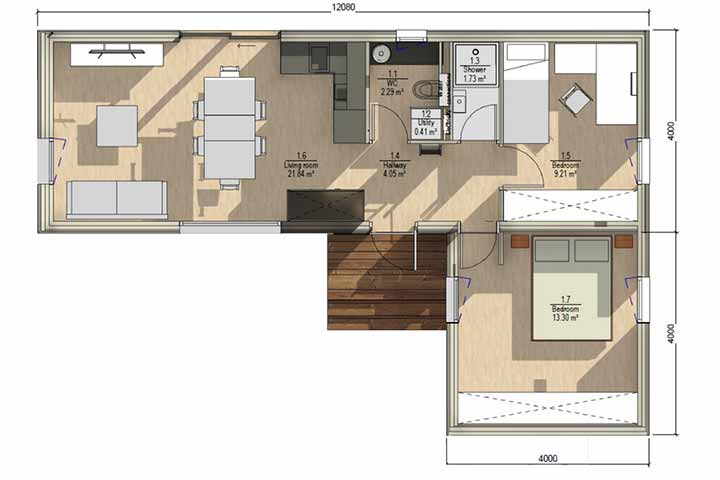 Holzhaus Haven Schema 06